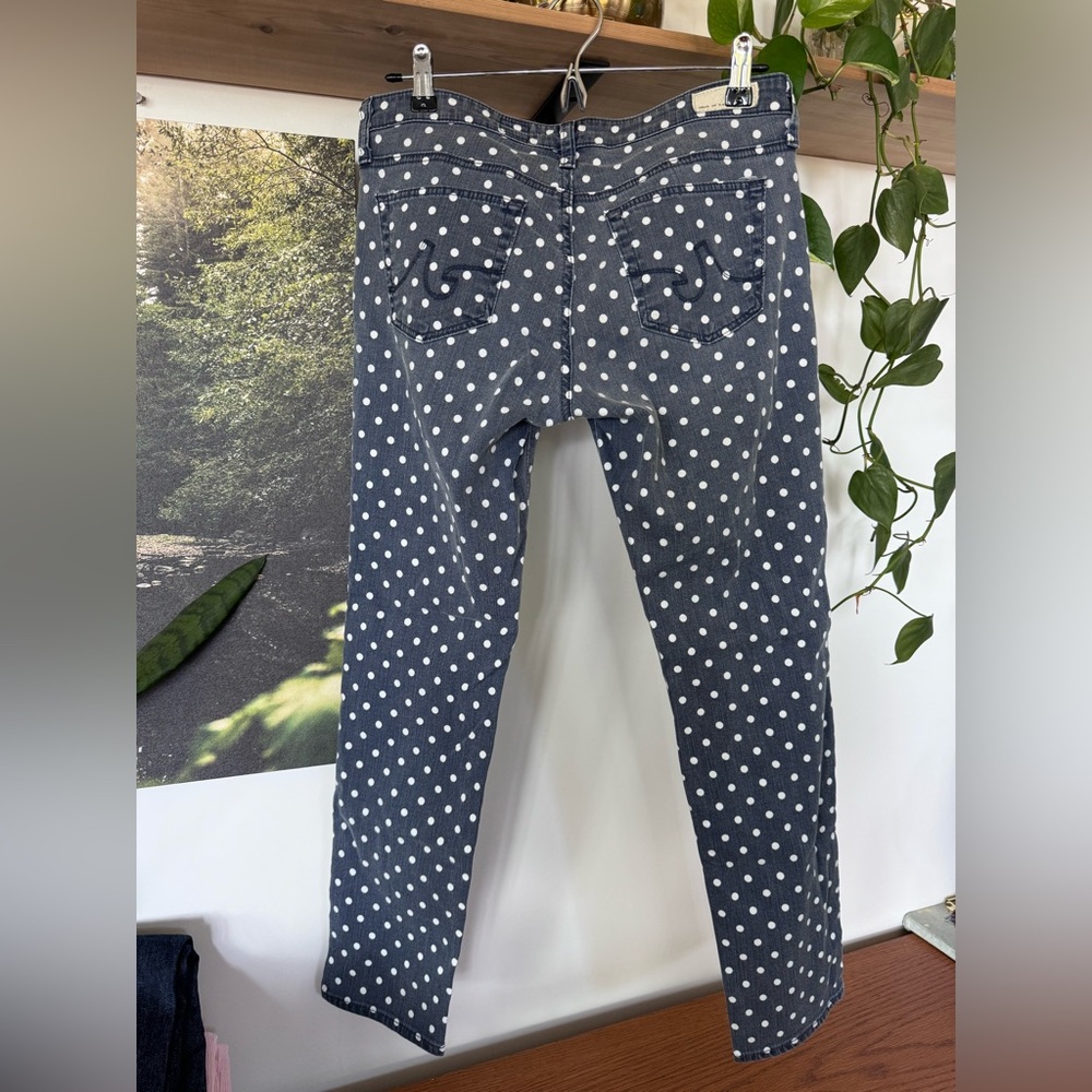Ag polka dot ankle skinny